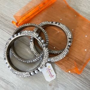 NWT Chamak by Priya Kakkar Silver Bangle Bracelets